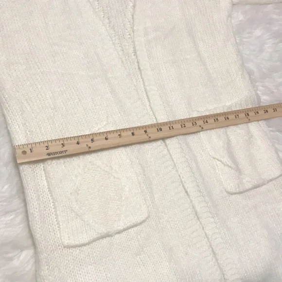 Open Front Long Knit Cardigan Sz M/L - Picture 4 of 8